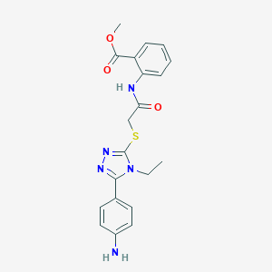 methyl 2-[({[5-(4-aminophenyl)-4-ethyl-4H-1,2,4-triazol-3-yl]sulfanyl}acetyl)amino]benzoate