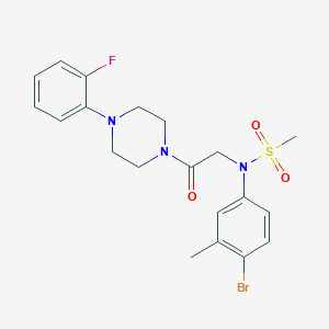 molecular formula C20H23BrFN3O3S B3601294 N-(4-bromo-3-methylphenyl)-N-{2-[4-(2-fluorophenyl)-1-piperazinyl]-2-oxoethyl}methanesulfonamide 