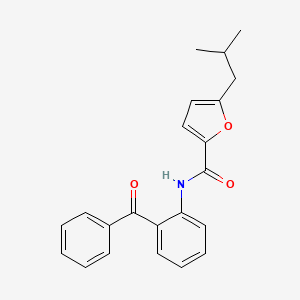molecular formula C22H21NO3 B3601312 N~2~-(2-BENZOYLPHENYL)-5-ISOBUTYL-2-FURAMIDE 