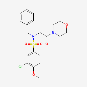 molecular formula C20H23ClN2O5S B3601366 N-BENZYL-3-CHLORO-4-METHOXY-N-[2-(MORPHOLIN-4-YL)-2-OXOETHYL]BENZENE-1-SULFONAMIDE 