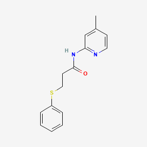 molecular formula C15H16N2OS B3601376 N-(4-methylpyridin-2-yl)-3-(phenylsulfanyl)propanamide 
