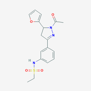 1-Acetyl-3-{3-[(ethylsulfonyl)amino]phenyl}-5-(2-furyl)-2-pyrazoline