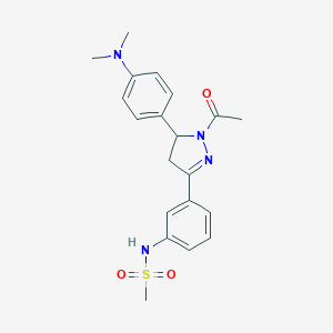 molecular formula C20H24N4O3S B360140 N-(3-{1-acetyl-5-[4-(dimethylamino)phenyl]-4,5-dihydro-1H-pyrazol-3-yl}phenyl)methanesulfonamide CAS No. 852141-64-1