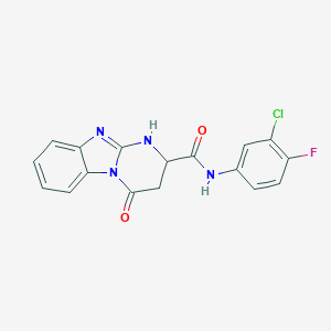 N-(3-chloro-4-fluorophenyl)-4-oxo-1,2,3,4-tetrahydropyrimido[1,2-a]benzimidazole-2-carboxamide