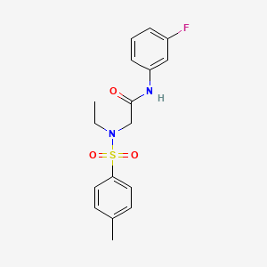 molecular formula C17H19FN2O3S B3601565 N~2~-ethyl-N-(3-fluorophenyl)-N~2~-[(4-methylphenyl)sulfonyl]glycinamide 