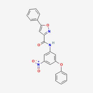 molecular formula C22H15N3O5 B3601573 N-(3-nitro-5-phenoxyphenyl)-5-phenyl-1,2-oxazole-3-carboxamide 