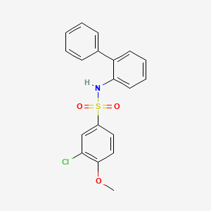 molecular formula C19H16ClNO3S B3601601 N-2-biphenylyl-3-chloro-4-methoxybenzenesulfonamide 