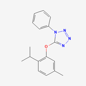 molecular formula C17H18N4O B3601633 2-ISOPROPYL-5-METHYLPHENYL (1-PHENYL-1H-1,2,3,4-TETRAAZOL-5-YL) ETHER 