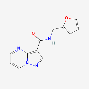 molecular formula C12H10N4O2 B3601634 N~3~-(2-FURYLMETHYL)PYRAZOLO[1,5-A]PYRIMIDINE-3-CARBOXAMIDE 