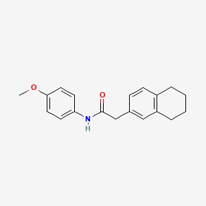molecular formula C19H21NO2 B3601647 N-(4-methoxyphenyl)-2-(5,6,7,8-tetrahydronaphthalen-2-yl)acetamide 