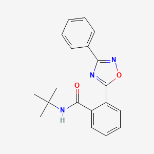 molecular formula C19H19N3O2 B3601685 N-tert-butyl-2-(3-phenyl-1,2,4-oxadiazol-5-yl)benzamide 