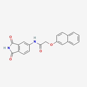 molecular formula C20H14N2O4 B3601692 N-(1,3-dioxo-2,3-dihydro-1H-isoindol-5-yl)-2-(2-naphthyloxy)acetamide 
