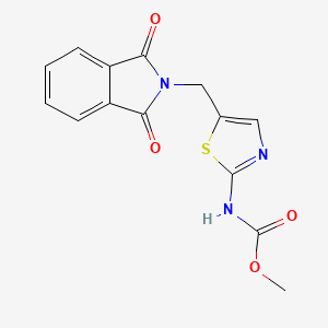 molecular formula C14H11N3O4S B3601733 Methyl (5-((1,3-dioxoisoindolin-2-yl)methyl)thiazol-2-yl)carbamate 