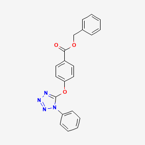 molecular formula C21H16N4O3 B3601738 BENZYL 4-[(1-PHENYL-1H-1,2,3,4-TETRAAZOL-5-YL)OXY]BENZOATE 