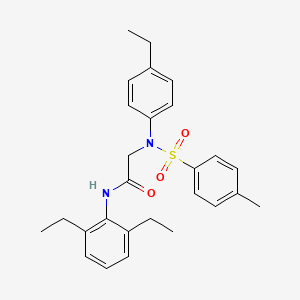 molecular formula C27H32N2O3S B3601756 N~1~-(2,6-diethylphenyl)-N~2~-(4-ethylphenyl)-N~2~-[(4-methylphenyl)sulfonyl]glycinamide 