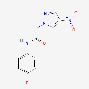 molecular formula C11H9FN4O3 B3601792 N-(4-fluorophenyl)-2-(4-nitro-1H-pyrazol-1-yl)acetamide 