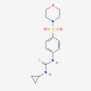 molecular formula C14H19N3O3S2 B3601823 N-CYCLOPROPYL-N'-[4-(MORPHOLINOSULFONYL)PHENYL]THIOUREA 