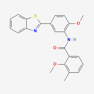 molecular formula C23H20N2O3S B3601906 N-[5-(1,3-benzothiazol-2-yl)-2-methoxyphenyl]-2-methoxy-3-methylbenzamide 