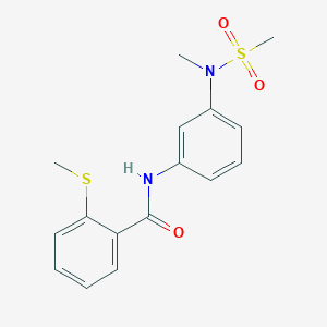 molecular formula C16H18N2O3S2 B3601917 N-{3-[methyl(methylsulfonyl)amino]phenyl}-2-(methylthio)benzamide 