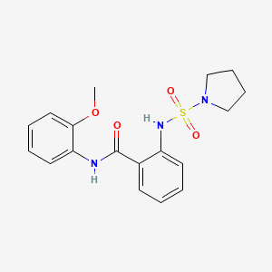 molecular formula C18H21N3O4S B3601962 N-(2-METHOXYPHENYL)-2-[(PYRROLIDINE-1-SULFONYL)AMINO]BENZAMIDE 