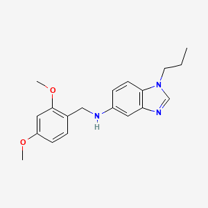molecular formula C19H23N3O2 B3602042 N-[(2,4-DIMETHOXYPHENYL)METHYL]-1-PROPYL-1H-1,3-BENZODIAZOL-5-AMINE 