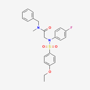 molecular formula C24H25FN2O4S B3602168 N~1~-benzyl-N~2~-[(4-ethoxyphenyl)sulfonyl]-N~2~-(4-fluorophenyl)-N~1~-methylglycinamide 