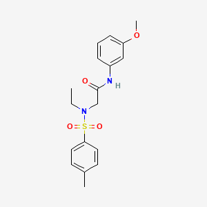 molecular formula C18H22N2O4S B3602304 N~2~-ethyl-N-(3-methoxyphenyl)-N~2~-[(4-methylphenyl)sulfonyl]glycinamide 