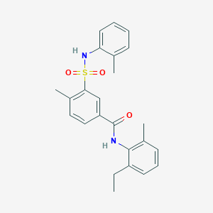 molecular formula C24H26N2O3S B3602443 N-(2-ethyl-6-methylphenyl)-4-methyl-3-{[(2-methylphenyl)amino]sulfonyl}benzamide 