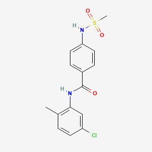 molecular formula C15H15ClN2O3S B3602447 N-(5-chloro-2-methylphenyl)-4-[(methylsulfonyl)amino]benzamide 