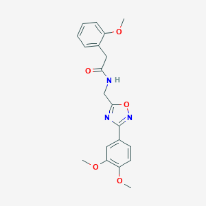 molecular formula C20H21N3O5 B360272 N-[[3-(3,4-dimethoxyphenyl)-1,2,4-oxadiazol-5-yl]methyl]-2-(2-methoxyphenyl)acetamide CAS No. 887694-15-7