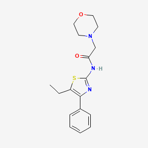 molecular formula C17H21N3O2S B3602727 N-(5-ethyl-4-phenyl-1,3-thiazol-2-yl)-2-(4-morpholinyl)acetamide 