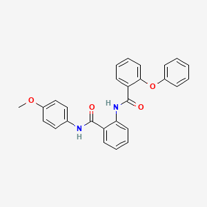 molecular formula C27H22N2O4 B3602759 N-(4-METHOXYPHENYL)-2-(2-PHENOXYBENZAMIDO)BENZAMIDE 