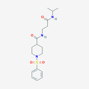 B360302 N-[3-(isopropylamino)-3-oxopropyl]-1-(phenylsulfonyl)-4-piperidinecarboxamide CAS No. 903854-47-7