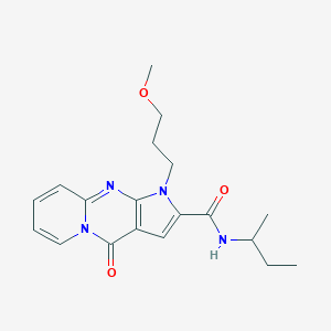 molecular formula C19H24N4O3 B360333 N-(butan-2-yl)-6-(3-methoxypropyl)-2-oxo-1,6,8-triazatricyclo[7.4.0.0^{3,7}]trideca-3(7),4,8,10,12-pentaene-5-carboxamide CAS No. 900895-87-6