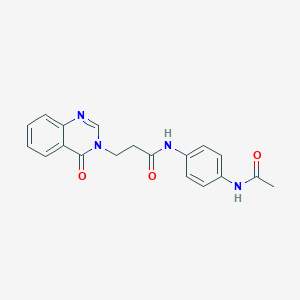 molecular formula C19H18N4O3 B360339 N-(4-acetamidophenyl)-3-(4-oxoquinazolin-3-yl)propanamide CAS No. 900894-32-8