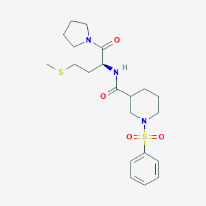 B360367 N-[3-(methylsulfanyl)-1-(1-pyrrolidinylcarbonyl)propyl]-1-(phenylsulfonyl)-3-piperidinecarboxamide CAS No. 1014083-93-2