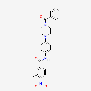 molecular formula C25H24N4O4 B3603745 N-[4-(4-benzoyl-1-piperazinyl)phenyl]-3-methyl-4-nitrobenzamide 