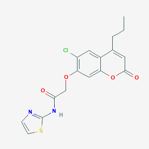 B360423 2-[(6-chloro-2-oxo-4-propyl-2H-chromen-7-yl)oxy]-N-(1,3-thiazol-2-yl)acetamide CAS No. 903588-96-5