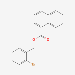 molecular formula C18H13BrO2 B3604298 2-bromobenzyl 1-naphthoate CAS No. 832121-96-7