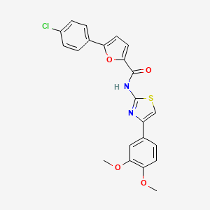molecular formula C22H17ClN2O4S B3604322 5-(4-chlorophenyl)-N-[4-(3,4-dimethoxyphenyl)-1,3-thiazol-2-yl]furan-2-carboxamide 