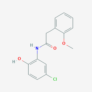 molecular formula C15H14ClNO3 B3604343 N-(5-chloro-2-hydroxyphenyl)-2-(2-methoxyphenyl)acetamide 