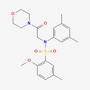 molecular formula C22H28N2O5S B3604529 N-(3,5-dimethylphenyl)-2-methoxy-5-methyl-N-(2-morpholin-4-yl-2-oxoethyl)benzenesulfonamide 
