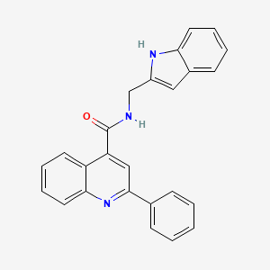 molecular formula C25H19N3O B3605231 N-(1H-indol-2-ylmethyl)-2-phenylquinoline-4-carboxamide 