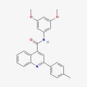 molecular formula C25H22N2O3 B3605299 N-(3,5-dimethoxyphenyl)-2-(4-methylphenyl)quinoline-4-carboxamide 