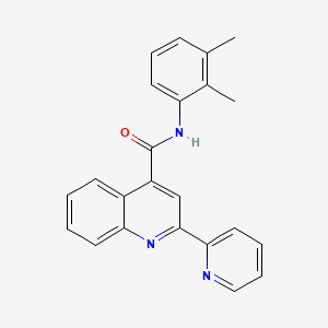 molecular formula C23H19N3O B3605336 N-(2,3-dimethylphenyl)-2-(pyridin-2-yl)quinoline-4-carboxamide 