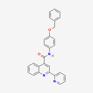 molecular formula C28H21N3O2 B3605337 N-[4-(benzyloxy)phenyl]-2-(pyridin-2-yl)quinoline-4-carboxamide 