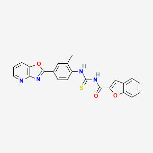 molecular formula C23H16N4O3S B3605728 N-{[2-methyl-4-([1,3]oxazolo[4,5-b]pyridin-2-yl)phenyl]carbamothioyl}-1-benzofuran-2-carboxamide 