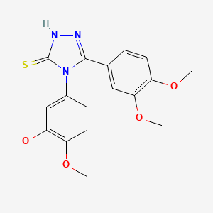 molecular formula C18H19N3O4S B3605926 BIS(3,4-DIMETHOXYPHENYL)-4H-1,2,4-TRIAZOLE-3-THIOL 