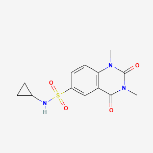 molecular formula C13H15N3O4S B3605996 N-cyclopropyl-1,3-dimethyl-2,4-dioxo-1,2,3,4-tetrahydroquinazoline-6-sulfonamide 