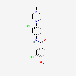 molecular formula C20H23Cl2N3O2 B3606322 3-chloro-N-[3-chloro-4-(4-methylpiperazin-1-yl)phenyl]-4-ethoxybenzamide 